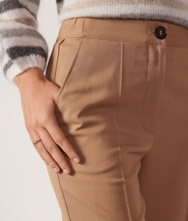 Wool and Viscose Cigarette Trousers