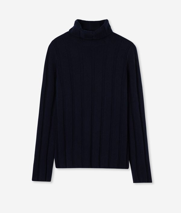 Ribbed Turtleneck Sweater in Ultrasoft Cashmere