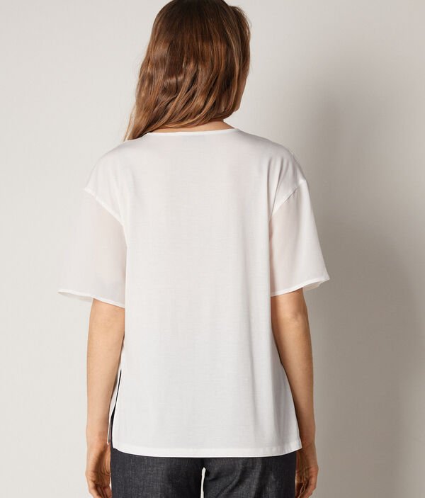 Silk V-neck T-Shirt - Tops & T-Shirts | Falconeri