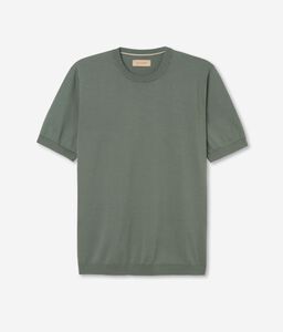 Κοντομάνικο T-Shirt με Στρογγυλή Λαιμόκοψη από Βαμβάκι Fresh