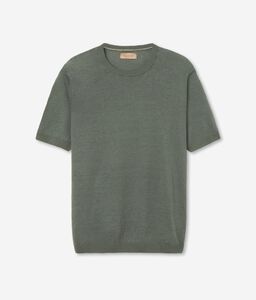 T-shirt en lin et coton