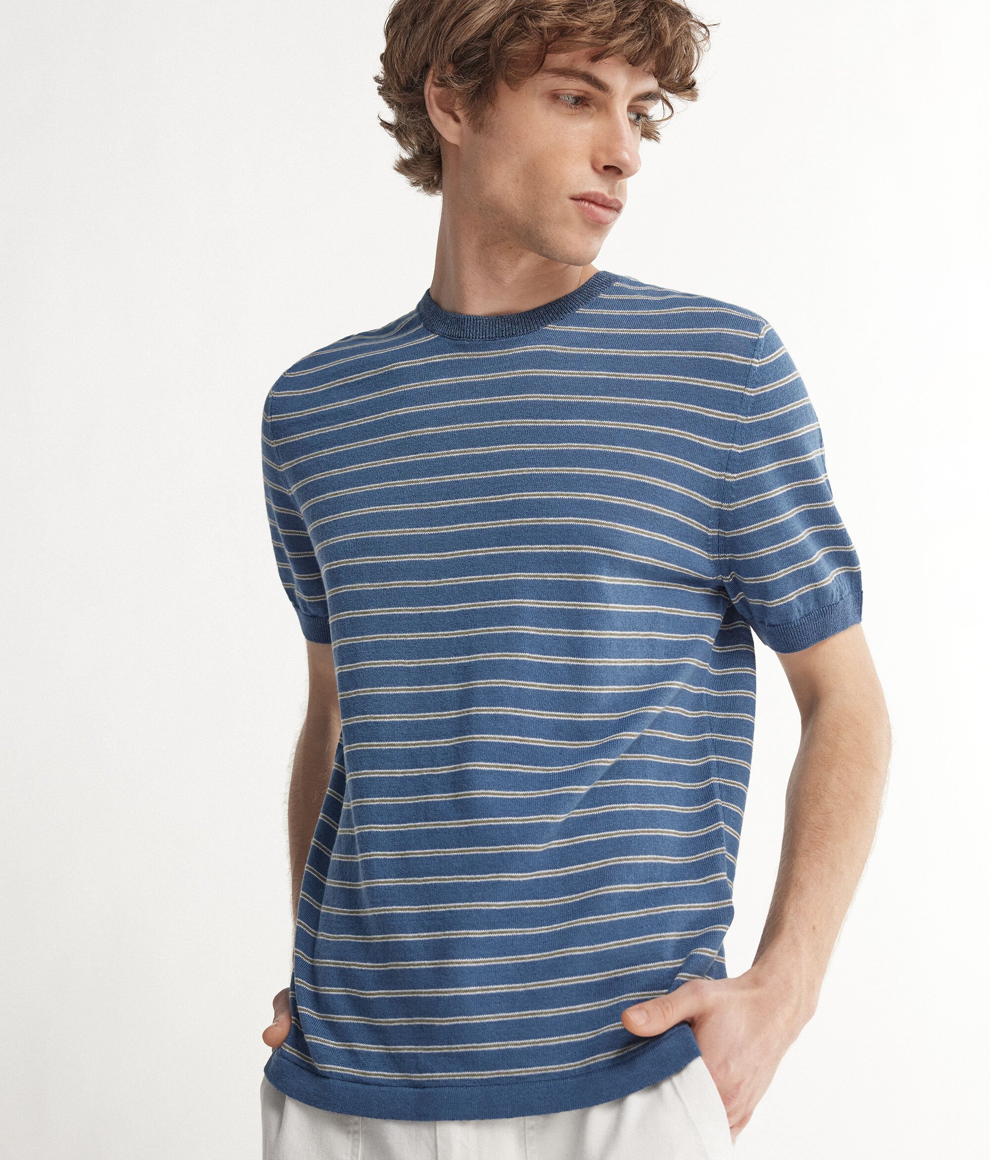 Striped T-Shirt with Short Sleeves