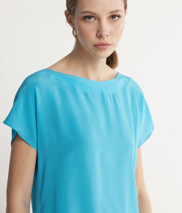 Silk and Modal Boat-Neck T-Shirt