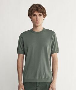 T-shirt à col rond et manches courtes en coton frais