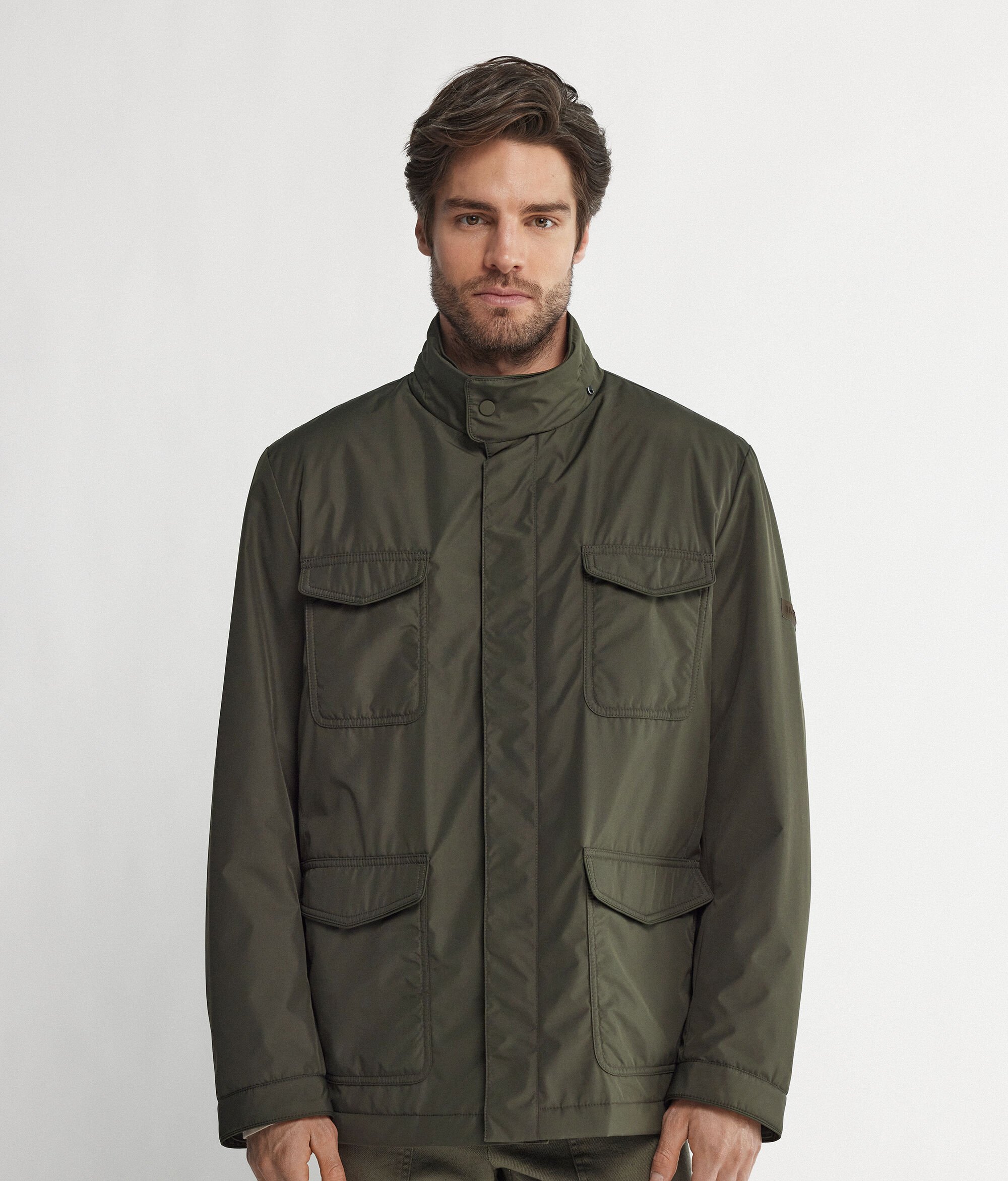 Cashmere Technical Fabric Safari Jacket