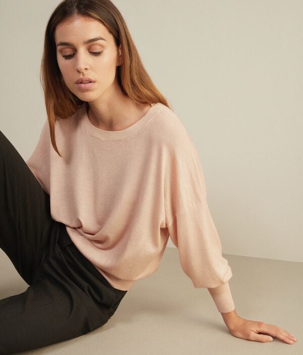 Ultrafine Cashmere Jumper with Wide Sleeves