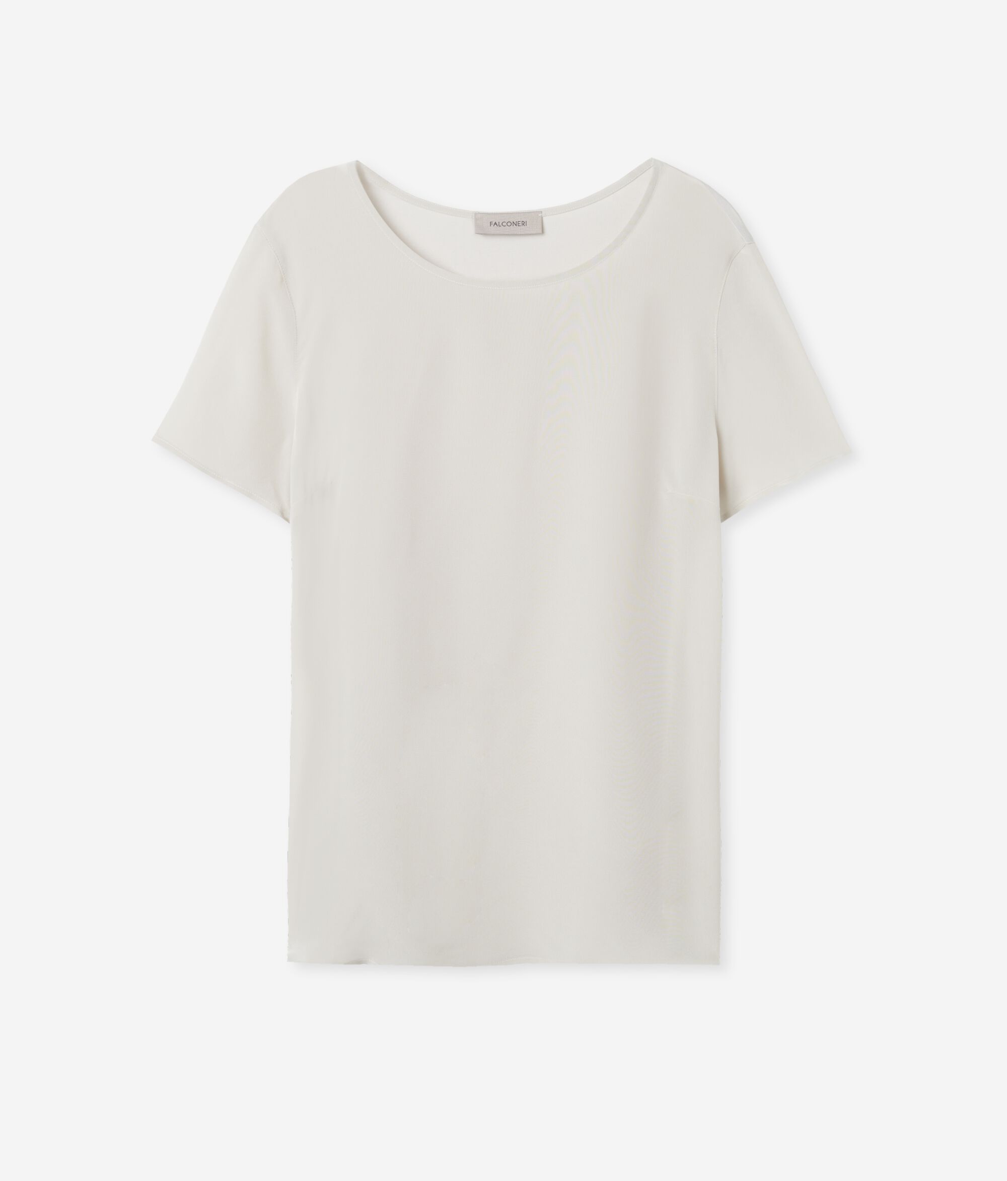 T-shirt s kružnim ovratnikom od svile