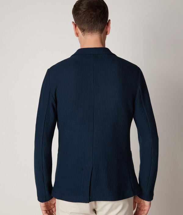 Cable-Knit Cotton Jersey Jacket