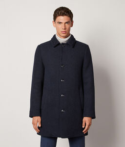 Manteau à boutonnage simple en cachemire ultra-doux