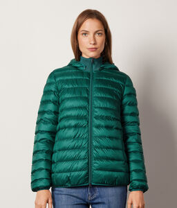 Down Jacket with Removable Hood