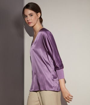 Блуза из атласного шелка