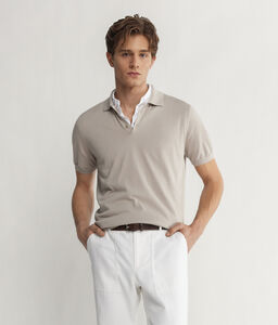 Short-Sleeved Fresh Cotton Polo Shirt