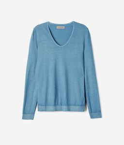 Džemper od ultrafinog kašmira s V-izrezom