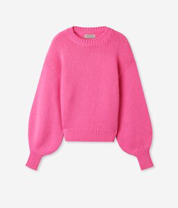 Cropped Crewneck Sweater in Ultrasoft Cashmere Knit