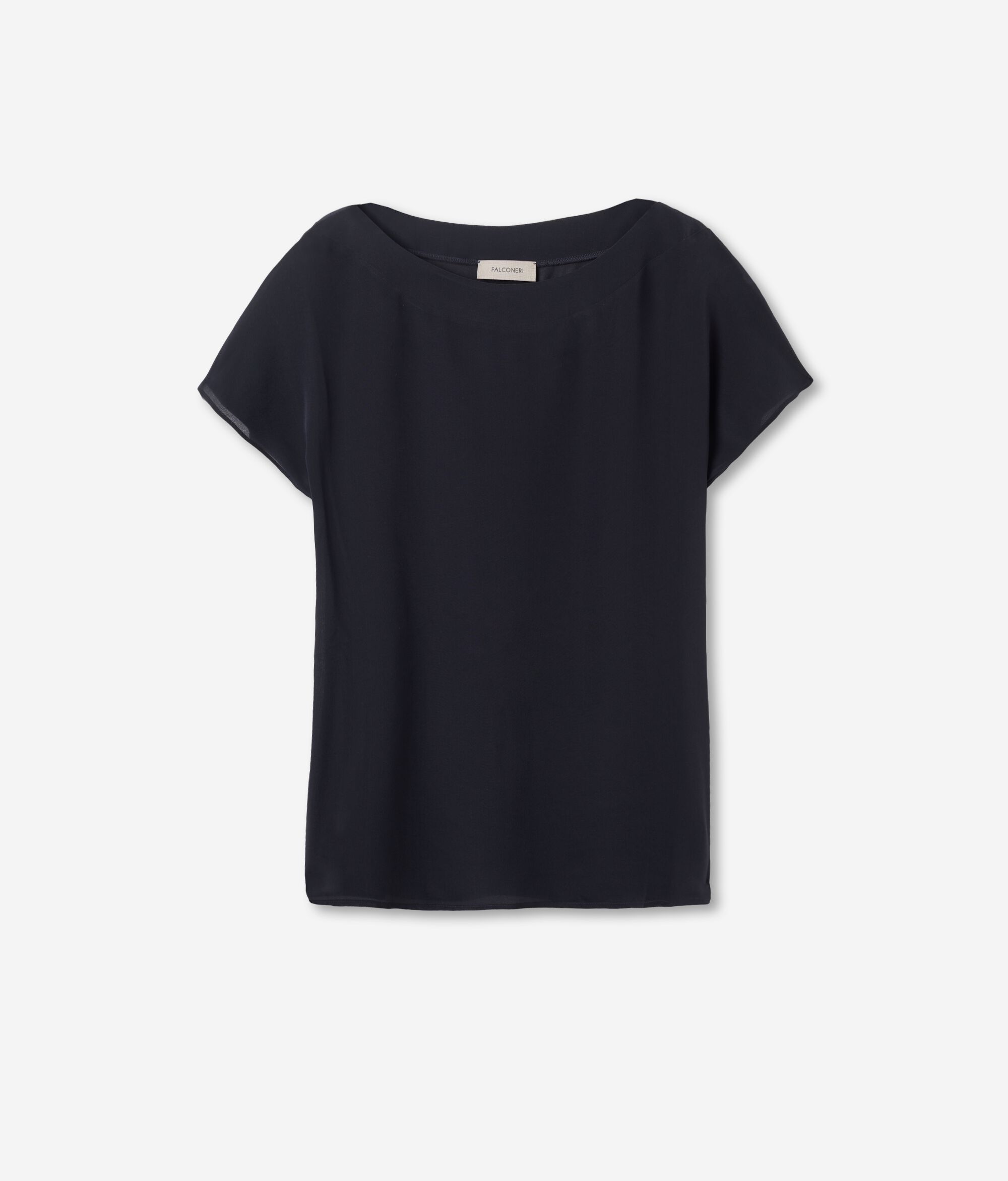 Silk and Modal Boatneck T-shirt