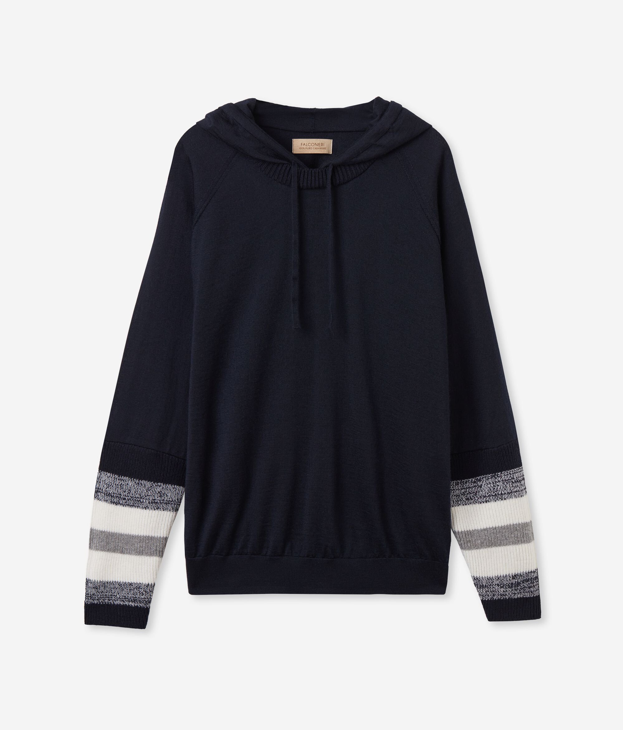 Cashmere Sweatshirt with Banded Sleeves