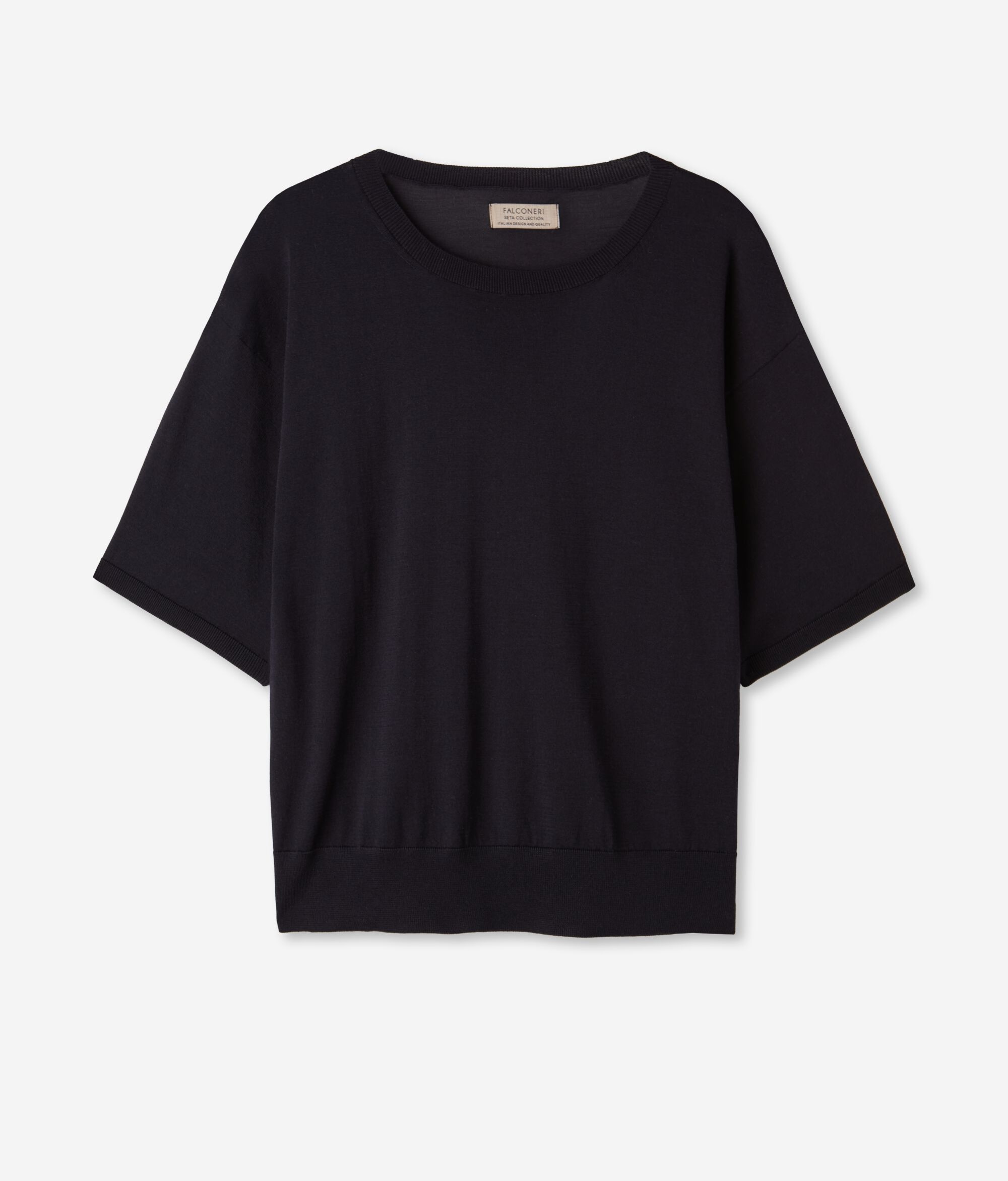 Oversized T-shirt in Silk and Cotton