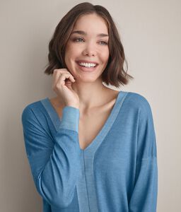 Ultrafine Cashmere Oversized V-Neck Sweater