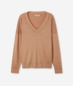 V-Neck Sweater in Ultrafine Cashmere