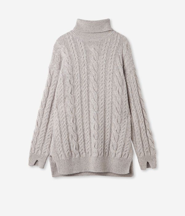 Mouliné Cashmere Turtleneck Sweater - Turtleneck Sweaters | Falconeri