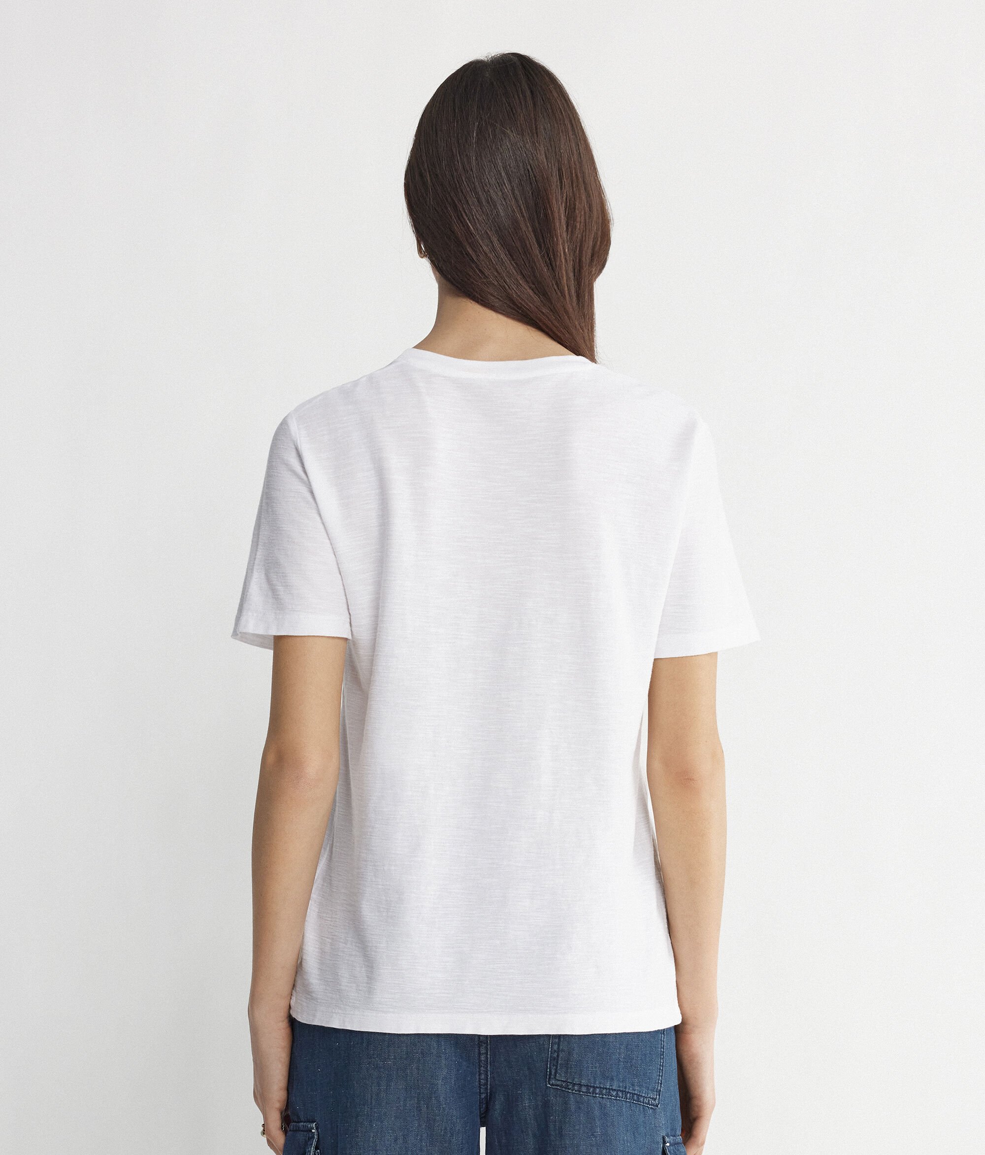 T-shirt à col rond et manches courtes en coton
