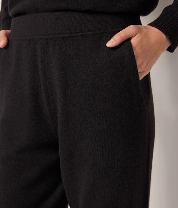 Pantalon large en cachemire ultra-fin