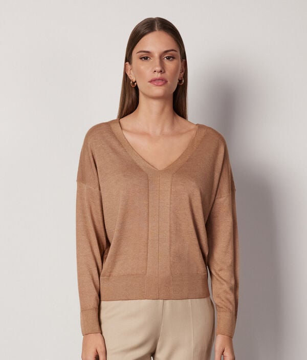 Ultrafine Cashmere V-Neck Sweater